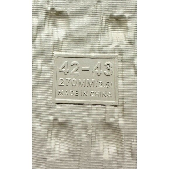 Women size 42-43 faux fur lined clog slipper beige rubber shoe - Picture 9 of 10